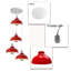 Gatesville 4 - Light Red Cluster Pendant