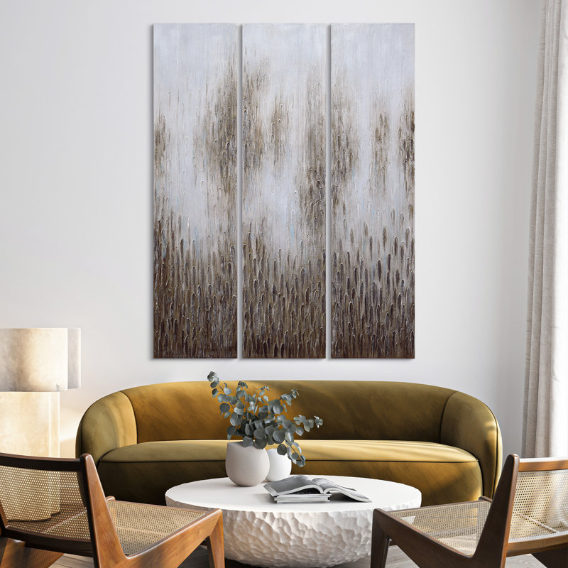 «Dreamy Field», ensemble de 3 reproductions sur toile sans cadre