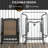 5 Outdoor Dining , Dark Brown, Foldable, Umbrella Compatible, Tempered Glass Table 5 Pieces Patio Foldable Design, Hole, For