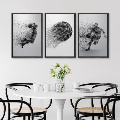 «Sport Play Basketball on Canvas», reproduction de 3 pièces