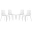 Chaises de salle à manger Lade Modern Lucite - Chaises empilables en acrylique transparent entièrement assemblées pour la cuisine ou la salle à manger