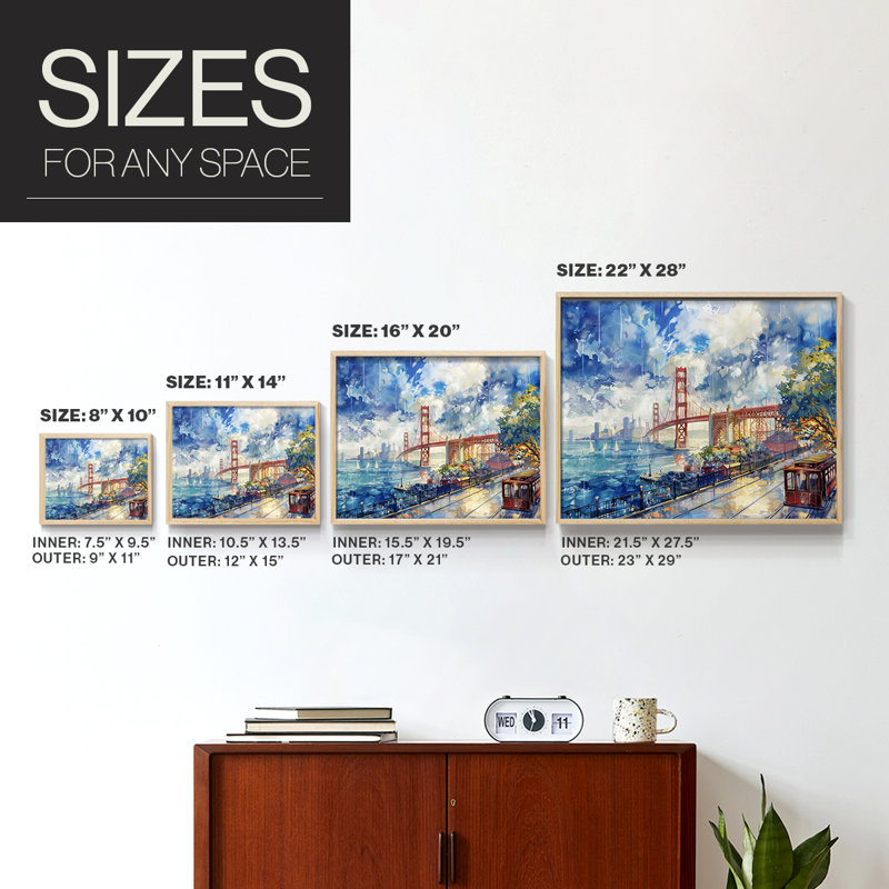 Landscape Series-CXL -Framed Print - Restickable, Natural, 11" H x 14" W