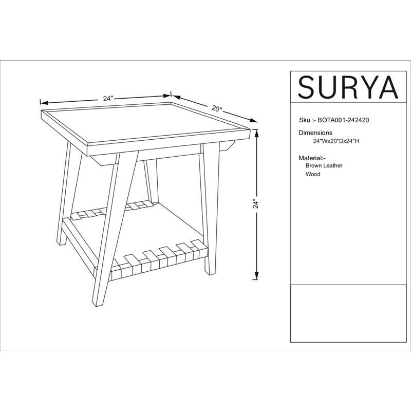 Becki Owens x Surya Taft End Table