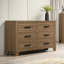 Commode six tiroirs couleur noyer