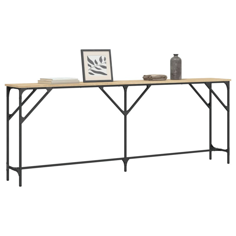 Virdia Console Table, 29.5" H x 55.1" W x 9.1" D, Sonoma Oak