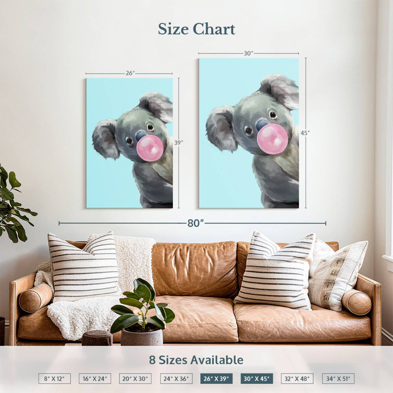 Ketti Koala Bubble Gum II, 39" H x 26" W