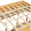 Structure de lit plateforme grand format avec 4 tiroirs de rangement et un casier de rangement au pied de lit, sans tête de lit, design moderne et peu encombrant - naturel-670374837