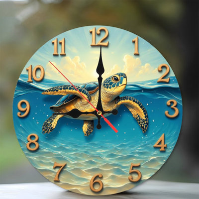 Ocean Sea Turtle Wall Clock Home Decor Gift