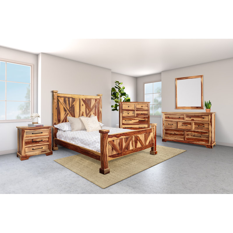 Solid Wood 43'' W 7 - Drawer Dresser, Natural