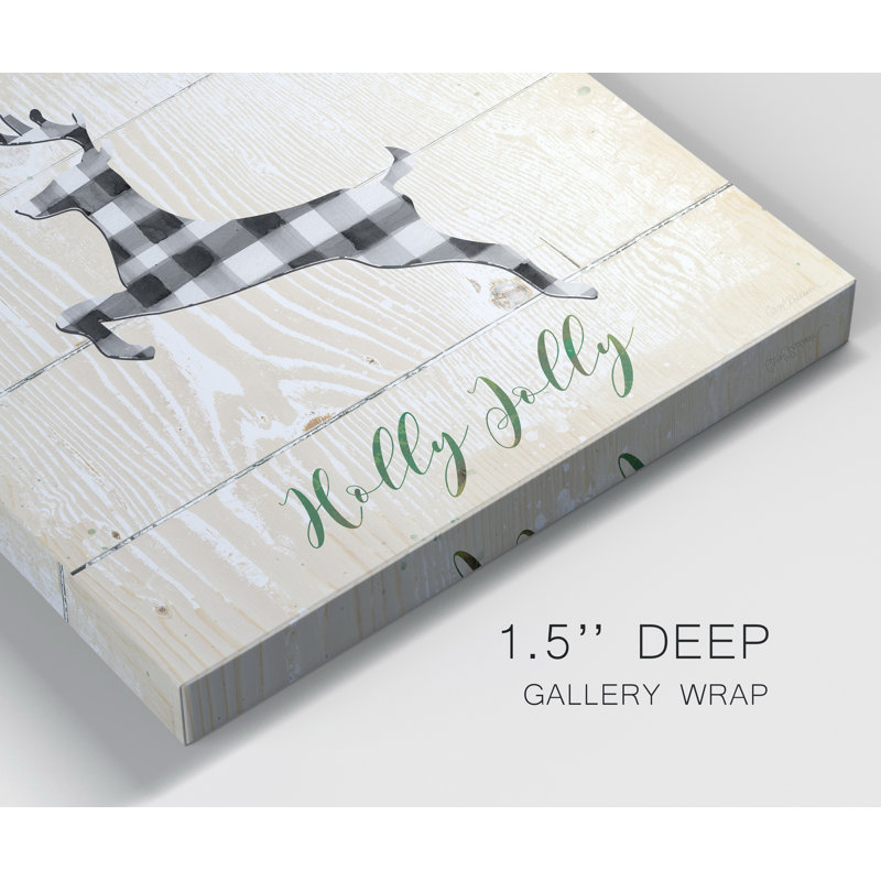 Buffalo Check Deer - impression sur toile tendue, H 10 po x l 10 po x P 1,5 po