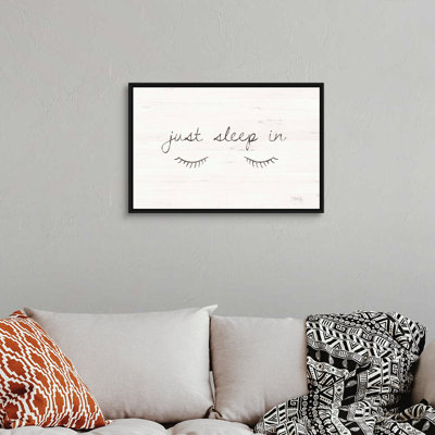 "Just sleep in" par Marla Rae, art textuel sur toile