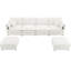 Canapé en U en chenille avec repose-pieds, canapé-lit double à 6 places, canapé spacieux de 134 x 66 po au choix pour le salon, coussins et housse chic et amovible
