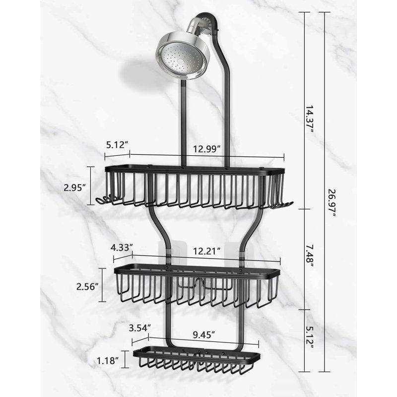 Support de douche suspendu - Organisateur de douche suspendu jamais rouillé