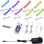 RGB LED Glass Shelf Clip Lights with RF Remote Control, 8-Light Plug-In Kit