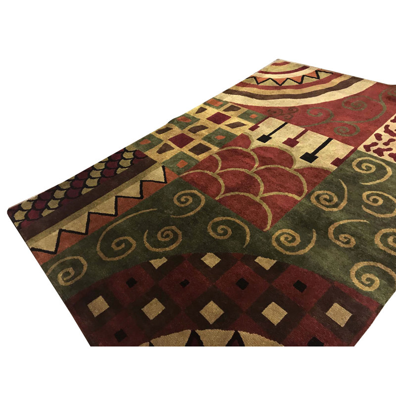 Tapis multicolore de haute qualité noué à la main