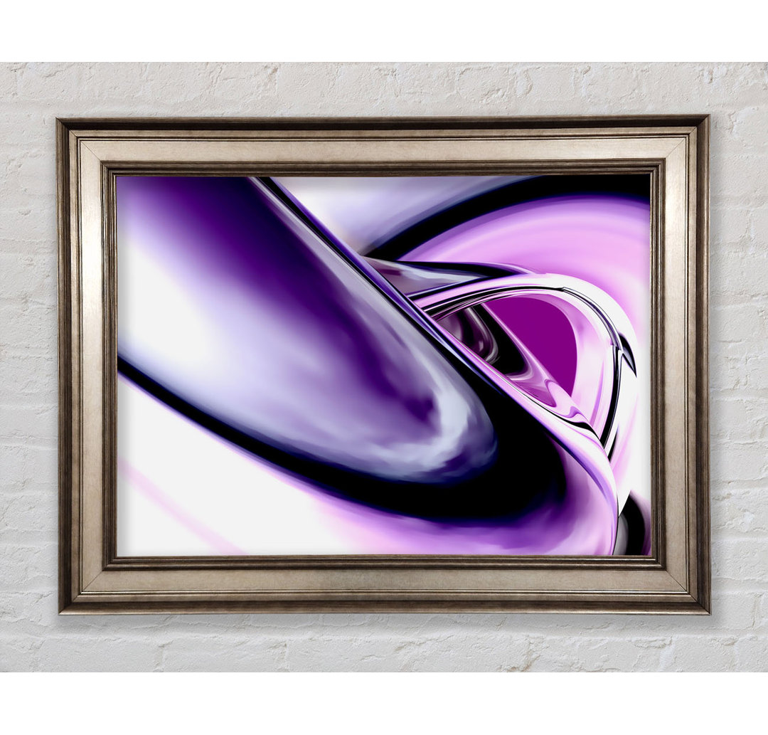 Gerahmtes Wandbild Purple Time Tunnel