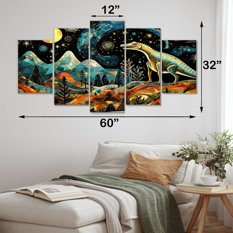 Ancien dinosaure Legends I - ensemble d'art mural multi-panneaux