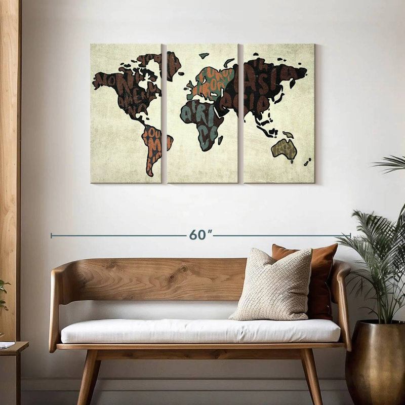 Continents, mot Alyceia, H 28 po x l 45 po