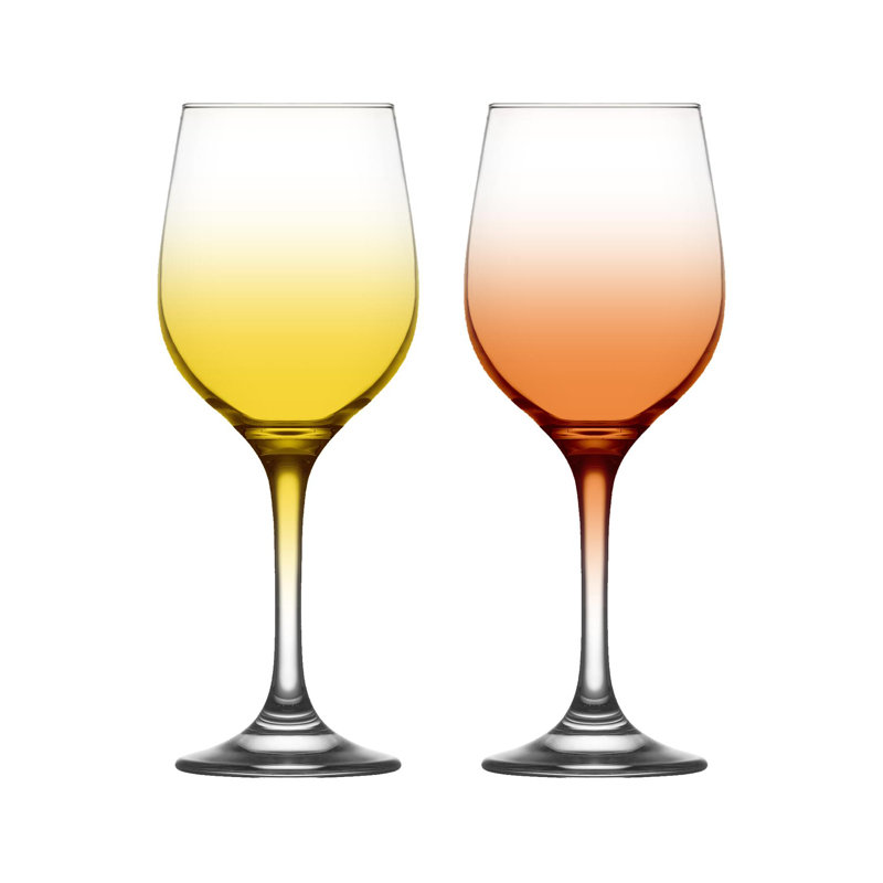 LAV Fame Multi Coloured 395ml Wine Glasses - Pack of 12, 6
