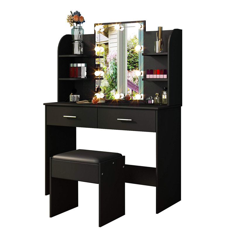 Jeannia Dressing Table with Mirror
