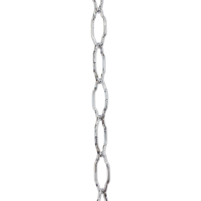 Chaîne décorative de lustre cathédrale, Chrome poli, 780"L x 0.79" W x 0.13"D