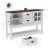 Entryway Table with 2 Drawers, 47" Farmhouse Console Tables with Charging Station, 2 Doors and Adjustable Shelf-933001487
