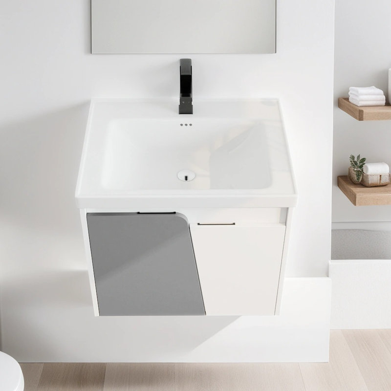 Maturin 24.08'' Single Bathroom Vanity with Ceramic Top