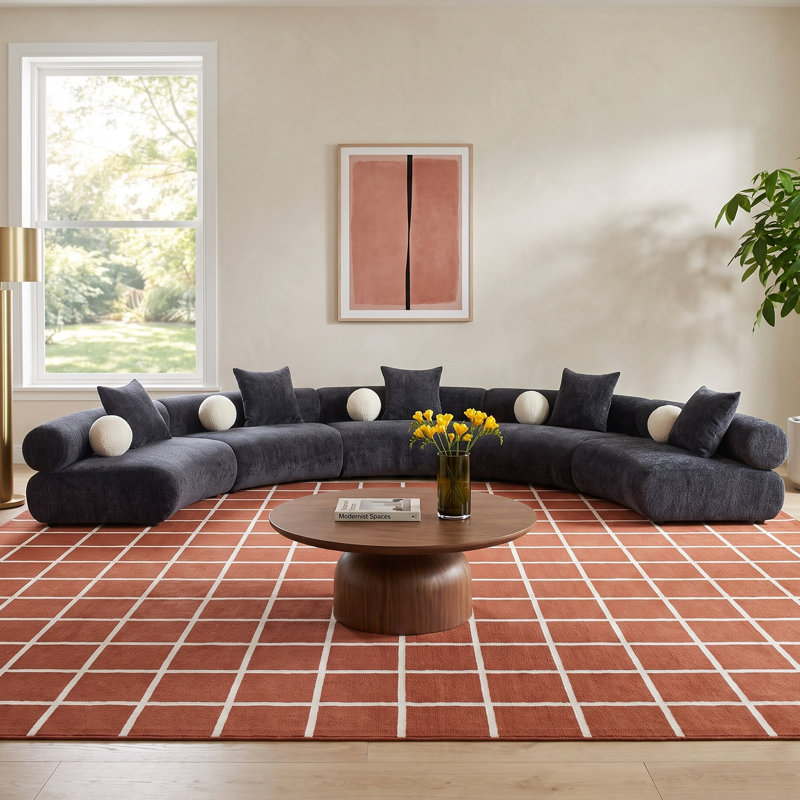 Alab Upholstered Curved Sectional Symmetrical
