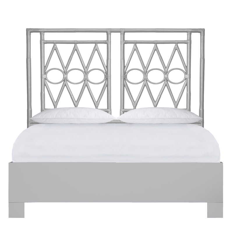 Michelle Standard Bed, Queen, Light Gray