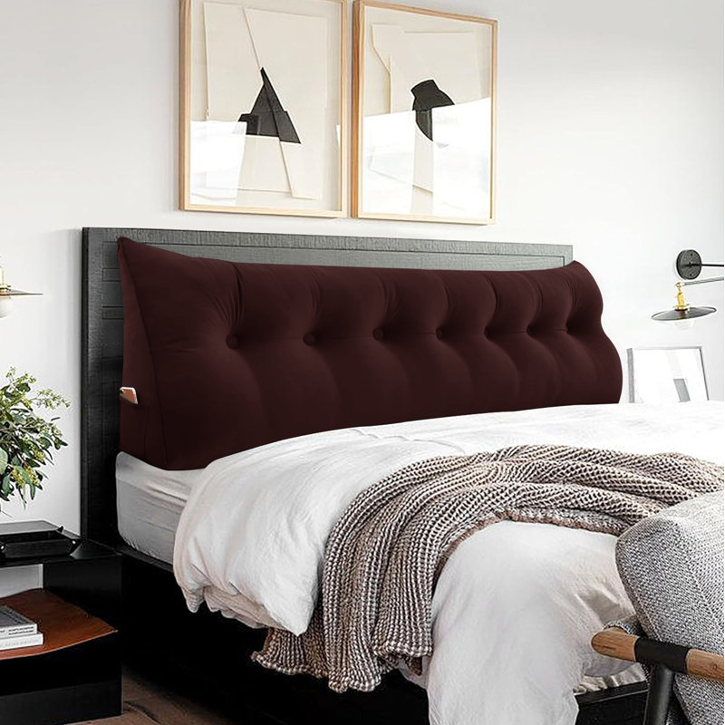 Triangle Reading Pillow, 50cm H x 200cm W, Cocoa Hazelnut