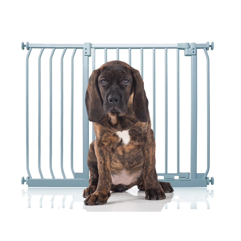 Metal Pressure Mounted Pet Gate, Grey, 98cm - 107cm
