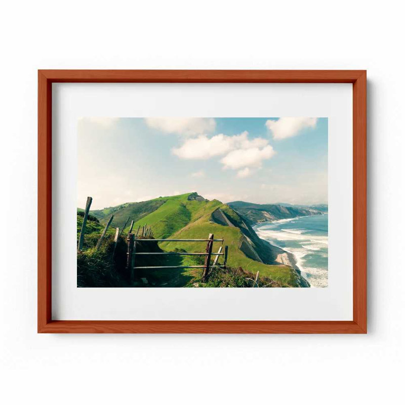 El Camino Print by Joseph Regan, 14" H x 16" W x 0.75" D, Cherry