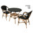 Betzabeth Bamboo Wood Patio Dining Set with Round Table