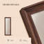 Miroir pleine grandeur 67 x 25 à grain de bois avec cadre en polyuréthane durable sans cuivre et verre d'argent-129910980-129992615