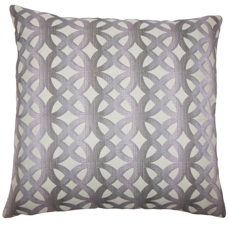 Geometric Reversible Throw Pillow, Lilac