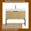 Meuble-lavabo de salle de bain autoportant 36 po avec plateau en pierre frittée, lavabo encastré, armoire de rangement en contreplaqué et conception pré-assemblée-37804670