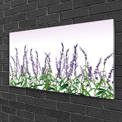 Glass Print Wall Art 100X50cm Image Printed On Glass Decorative Wall Picture Behind Toughened / Tempered Safety Real Glass For Kitchen & Living Room Theme: Flowers Floral