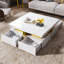 Table basse moderne carrée avec 4 tiroirs-692370475