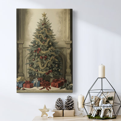 Art des Fêtes de Noël - Toile tendue avec châssis en format dxv
