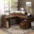 Detcho 60'' L Shaped Executive Desk with Drawers and Power Outlets-673389980