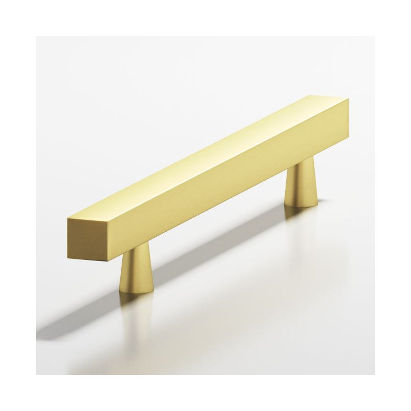 Poignées barres, Laiton satiné mat, 3"