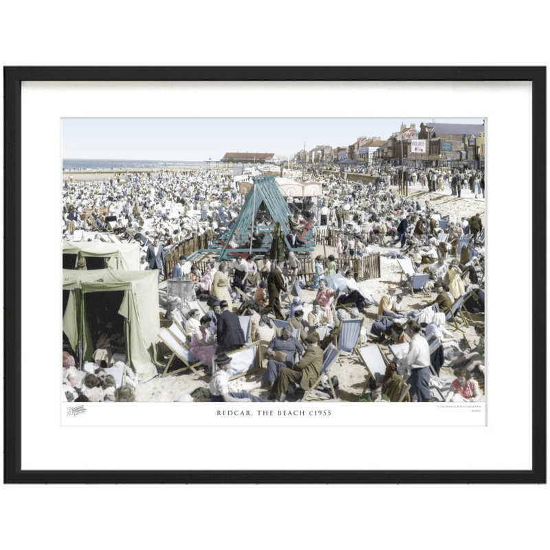 Redcar, The Beach C1955 - Single Picture Frame Print, 60cm H x 80cm W x 2.3cm D