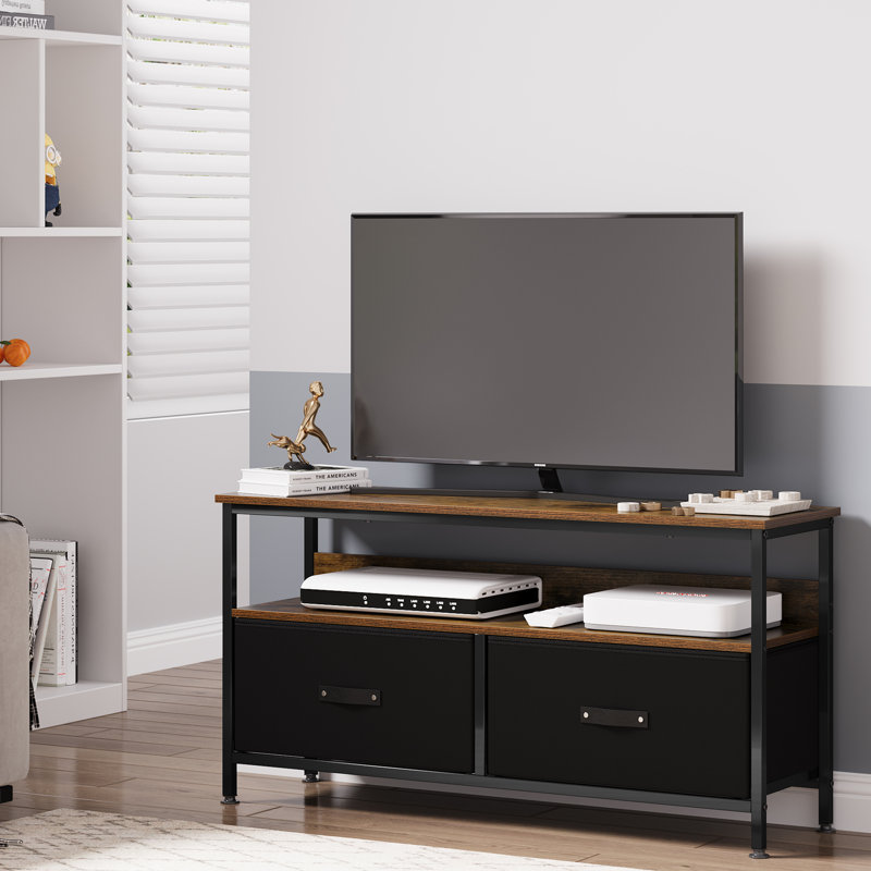 Evelett 37'' W Storage Credenza  , Brown/Black