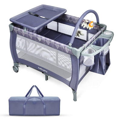 Mini lit de bébé rembourré portatif avec matelas