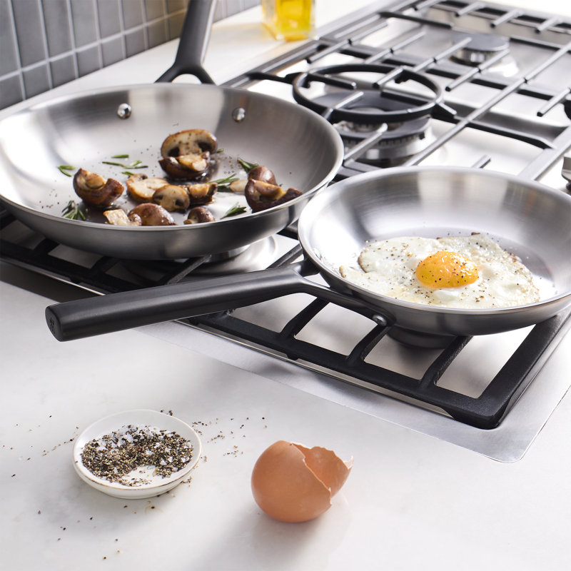 ZWILLING Milano Stainless Steel 2-Pc Stainless Steel Fry Pan Set