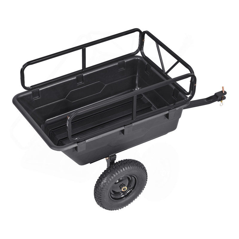Remorque à benne basculante 500 lb Remorque de jardin en plastique Ft