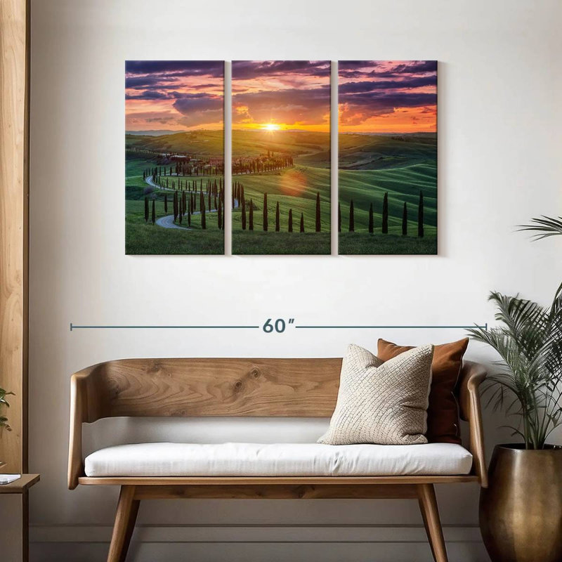 Sebbie Sunset Over Tuscany, 28" H x 45" W