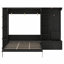 Lit escamotable élégant avec tablettes intégrées, éclairage DEL et crochets-126671695