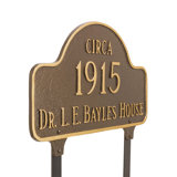 Historical 3-Line Lawn Address Sign