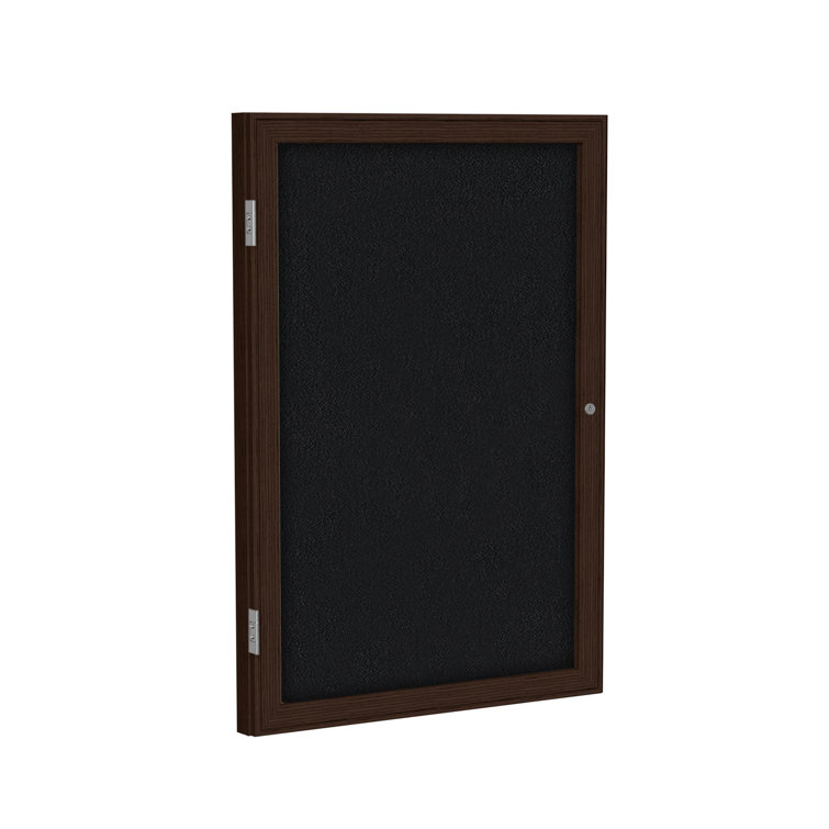 Enclosed Cabinet Fabric Bulletin Board